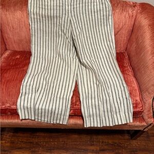 J. Crew Women's Striped Chinos - Black and White